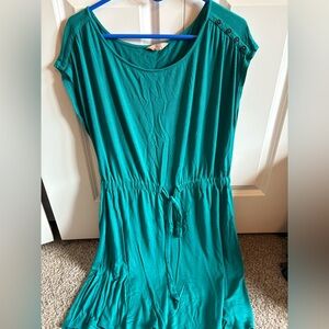 Modcloth Green Tunic dress with Tie Front